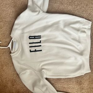 White FILA Crewneck Embroidered